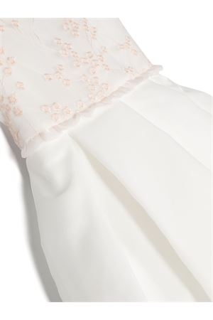 Abito midi a fiori bianco e rosa chiaro LA STUPENDERIA KIDS | CJAB84X63F.